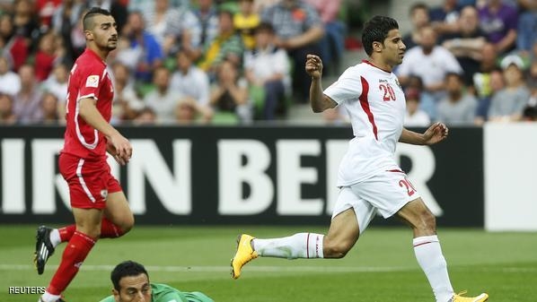 حمزة الدردور سجل 4 أهداف في مرمى فلسطين.