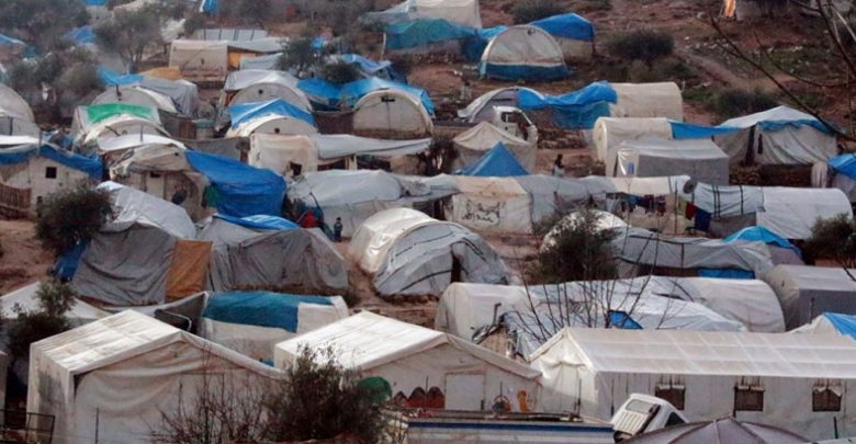 مخيم "العطشان" للنازحين بأطمة في ريف إدلب